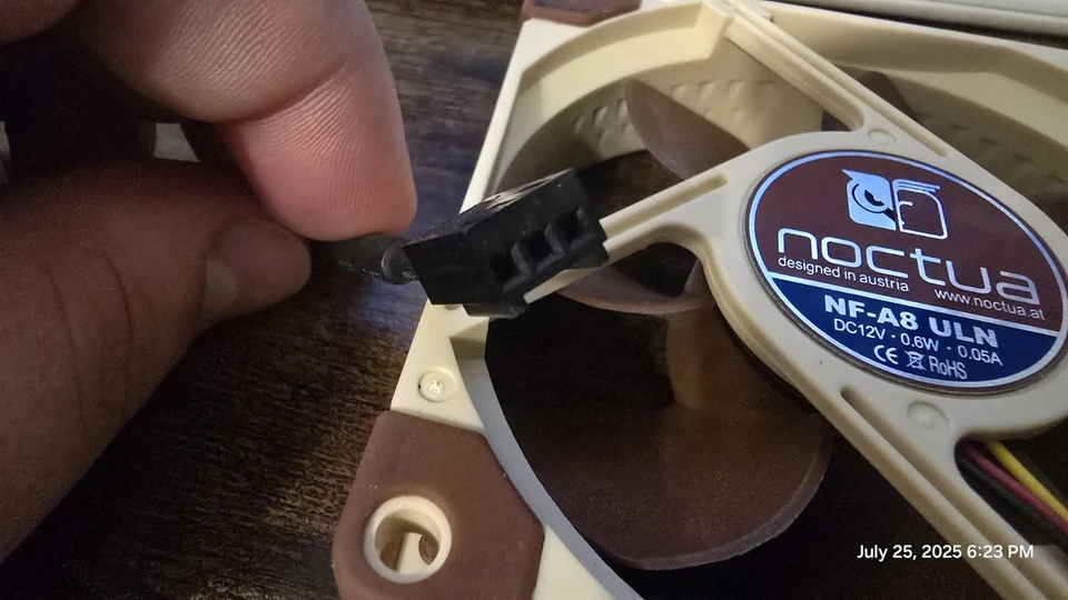 Noctua NF-A8 ULN Ultra Quiet Silent Fan, 3-Pin, 80mm, Brown - Image 2 of 4