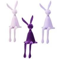 Kantenhocker Hasen Figuren Osterdeko Beflockt FrüHjahr Tischdeko, 3 StüCk