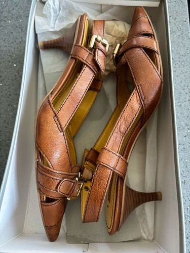 Nine West Tan Leather Heels - Picture 4 of 5