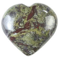 50mm Dragon Bloodstone Heart stone Big Heart Shape Puff Stones Set 450+ Carat...
