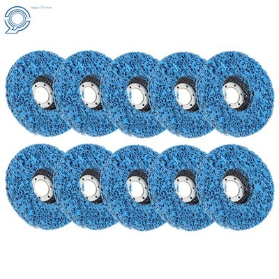 10pk 4.5''x7/8'' Poly Strip Disc Wheel Paint Rust Removal Clean for Angle Grinder
