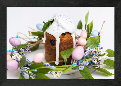 Easter cake Framed Wall Art Poster Canvas Print Picture