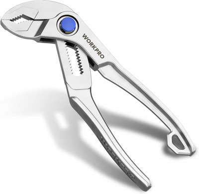 4'' Mini Water Pump Pliers   Adjustable Tongue & Groove, 15-Position Lock, V-Jaw