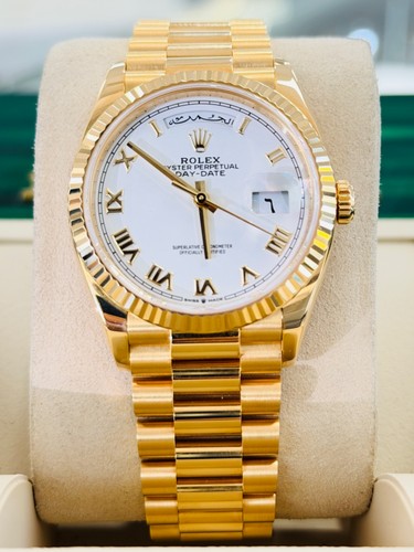 Rolex Day-Date 36mm 128238 18K Yellow Gold President Band Watc...