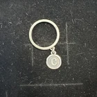 James Avery Sterling Silver Vintage Type Initial Charm "C" Ring (PAP007857)