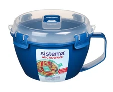Sistema Microwave Noodle Bowl | 940Ml. Blue Food Container Steam Release