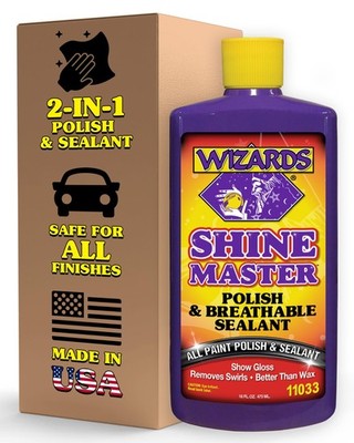 Wizards Shine Master Polish and Breathable Sealant - 16 oz - No Wax or Free S...