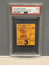 1960 Bears v. Colts @ Wrigley Field -- Johnny Unitas 2 TDs -- PSA TICKET STUB