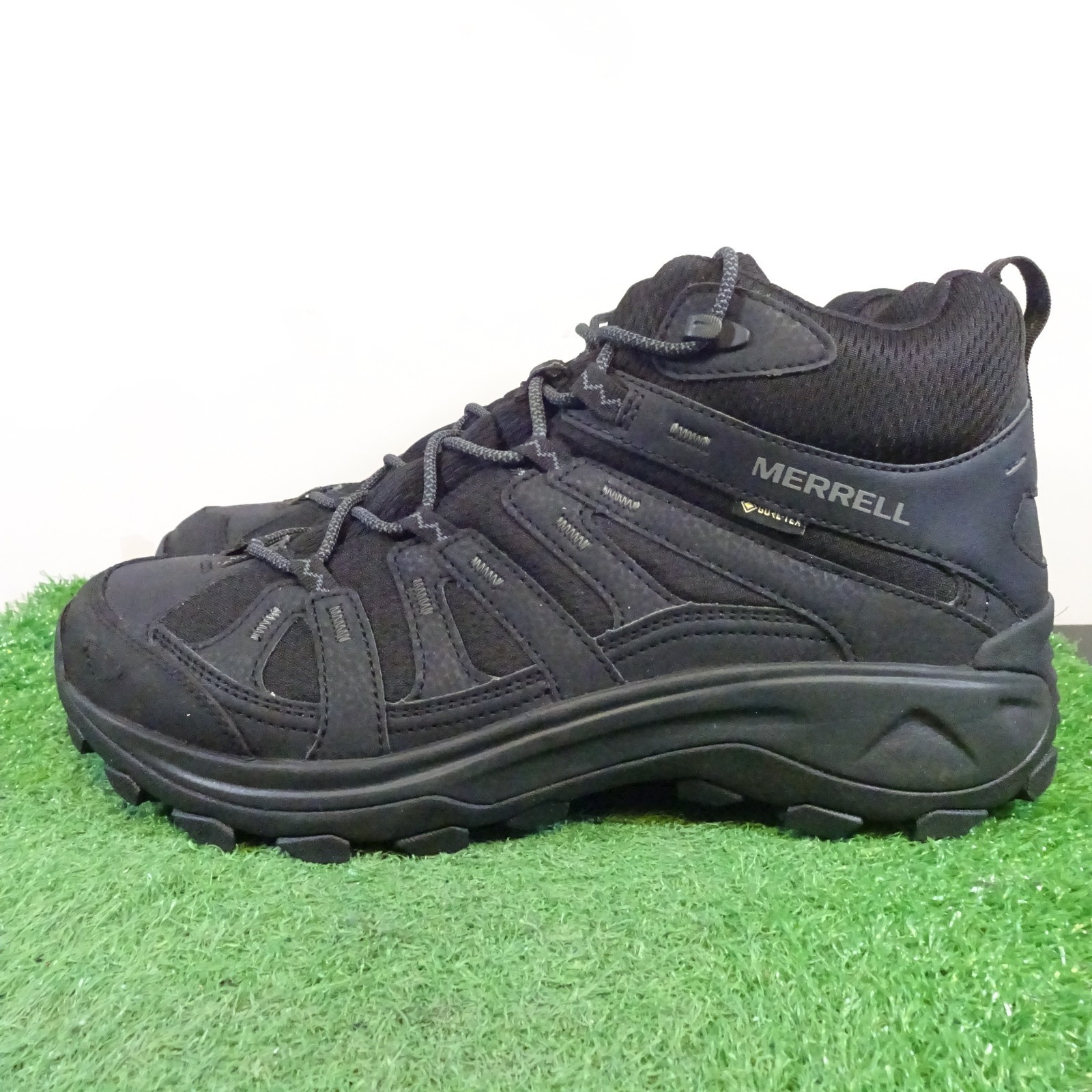 Scarpe da passeggio Merrell taglia 11 uomo nere Claypool sport escursionismo allenatore Goretex