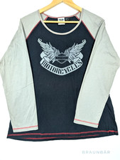 Harley-Davidson Women&acute;s Large Long Sleeve Raglan Shirt Wings Graphic Biker Top