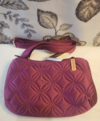 Donna Sharp Quilted Magenta Shoulder Bag Handbag NWT Floral Lining