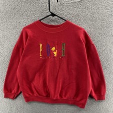 Vintage Winnie the Pooh Sweatshirt Women Extra Large Embroidered Made USA 90s