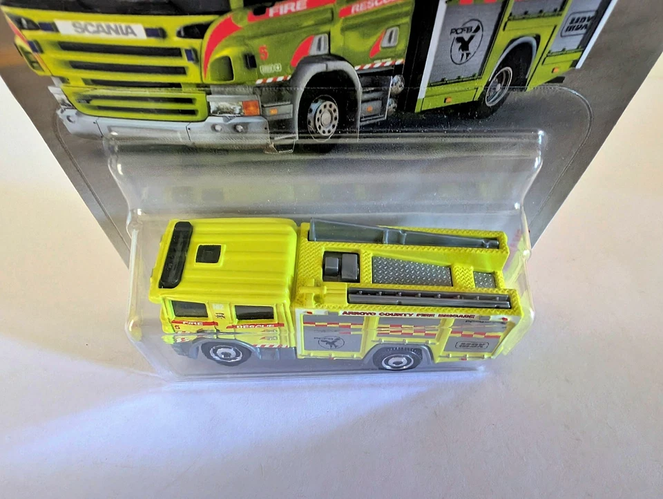Matchbox Rescue 46/100 (5/20) Scania P 360 Fire Truck - 2019 - Image 3 of 4