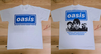 Oasis Definitely Maybe Summer Tour 94 Double Sided T Shirt Full