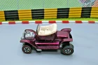 vintage used original 1968 hot wheels redline hot heap in toned magenta, nice