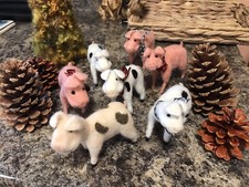 Felted Wool Art Piglets!