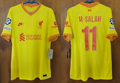 LIVERPOOL jersey 2021/22 #11 M. SALAH away Champions League | eBay