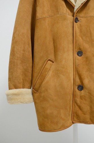 Woolea Lambskin Mens Tan Suede Jacket Sheepskin Uk 46 - Picture 3 of 7