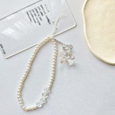 Beaded Pearl Phone Charm Strap