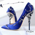 Womens Metal Stilettos High Heels Elegant Pumps Wedding Party Stage Shoes A
