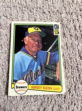 1982 Donruss Milwaukee Brewers Baseball Card #578 Harvey Kuenn Coach