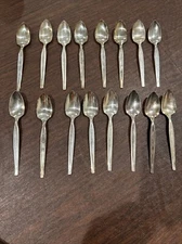 16 Vtg Silver plate  grapefruit spoons- WM. ROGERS MFG. CO "ORIGINAL ROGERS"