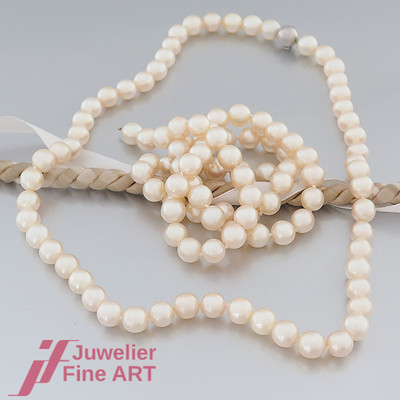Pearl Necklaces Set - 2 Necklaces Akoya Pearls Champagne Colour - Approx 43.5cm / 47.5cm