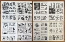 RARE Ad Sheet/Ad Slick Roger Moore James Bond Moonraker, FYEO (Recalled) etc