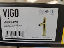 Vigo VG03034MG 1 Hole Bathroom Faucet - Matte Brushed Gold