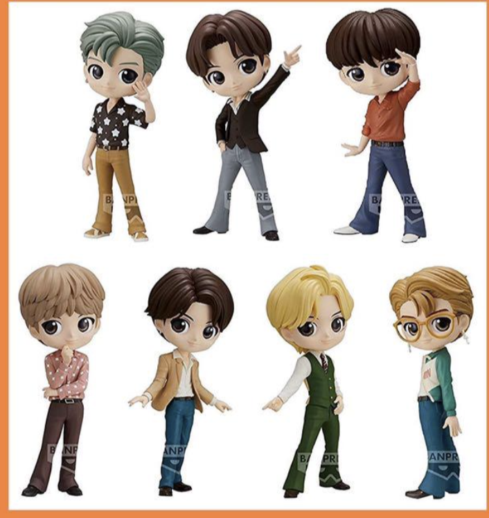 Q Posket BTS TinyTAN Dynamite Figure B Type Complete Set of 7 