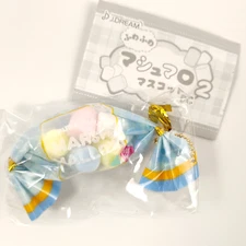 Fuwa Fuwa Marshmallow Mascot 2 Keychain Charm Plaid Capsule Toy Gacha J.Dream