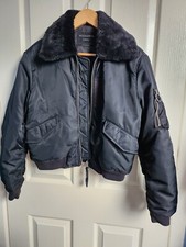 All Saints Black Luca Bomber Jacket Coat Uk 10