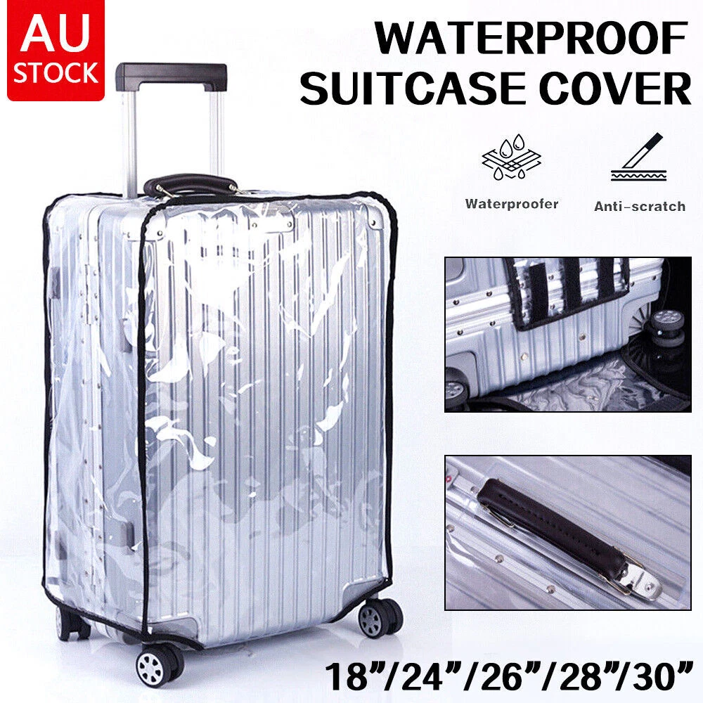 Transparent PVC Luggage Cover Waterproof Trolley Suitcase Dust Cover  Dustproof Travel Accessories Travel Organizer - AliExpress