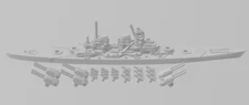 H-39 - German Navy - Rotating Turret - Wargaming - Naval Miniature