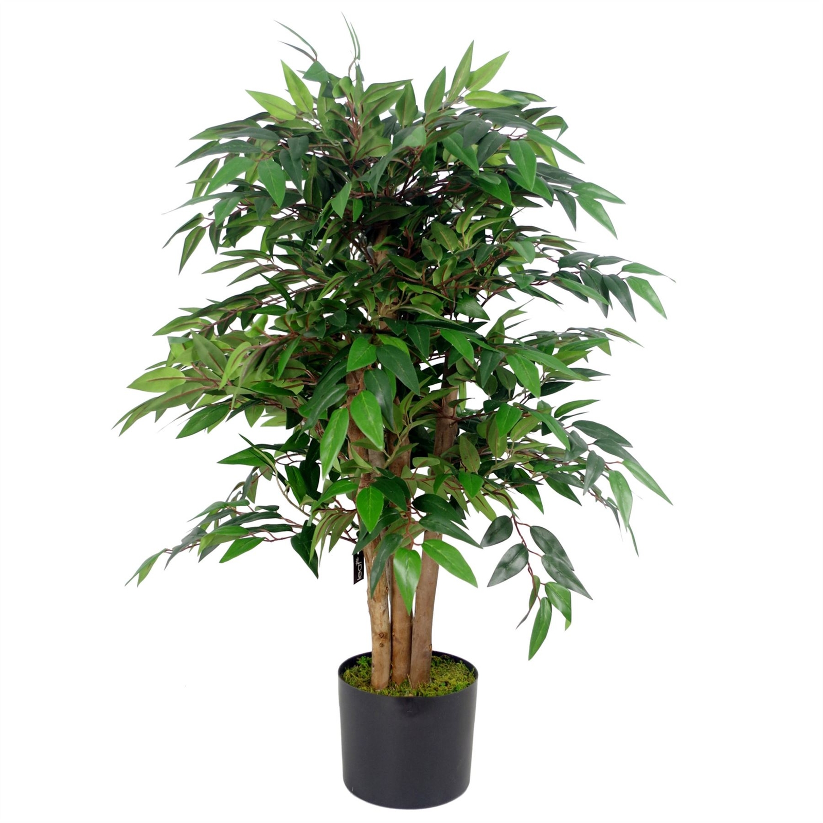 Planta de árbol de ficus artificial 90 cm de lujo Smilax 90 cm tronco de madera real