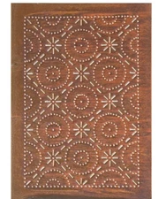 Primitive Country Punched Tin Piesafe Cabinet Panel Old Mill in Rustic Tin Color