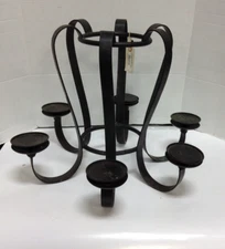 Frontgate Metal Industrial Rustic Light Umbrella Candle Lamp Outdoor Chandelier