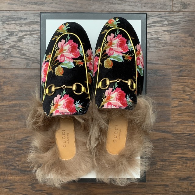 gucci princetown floral mules