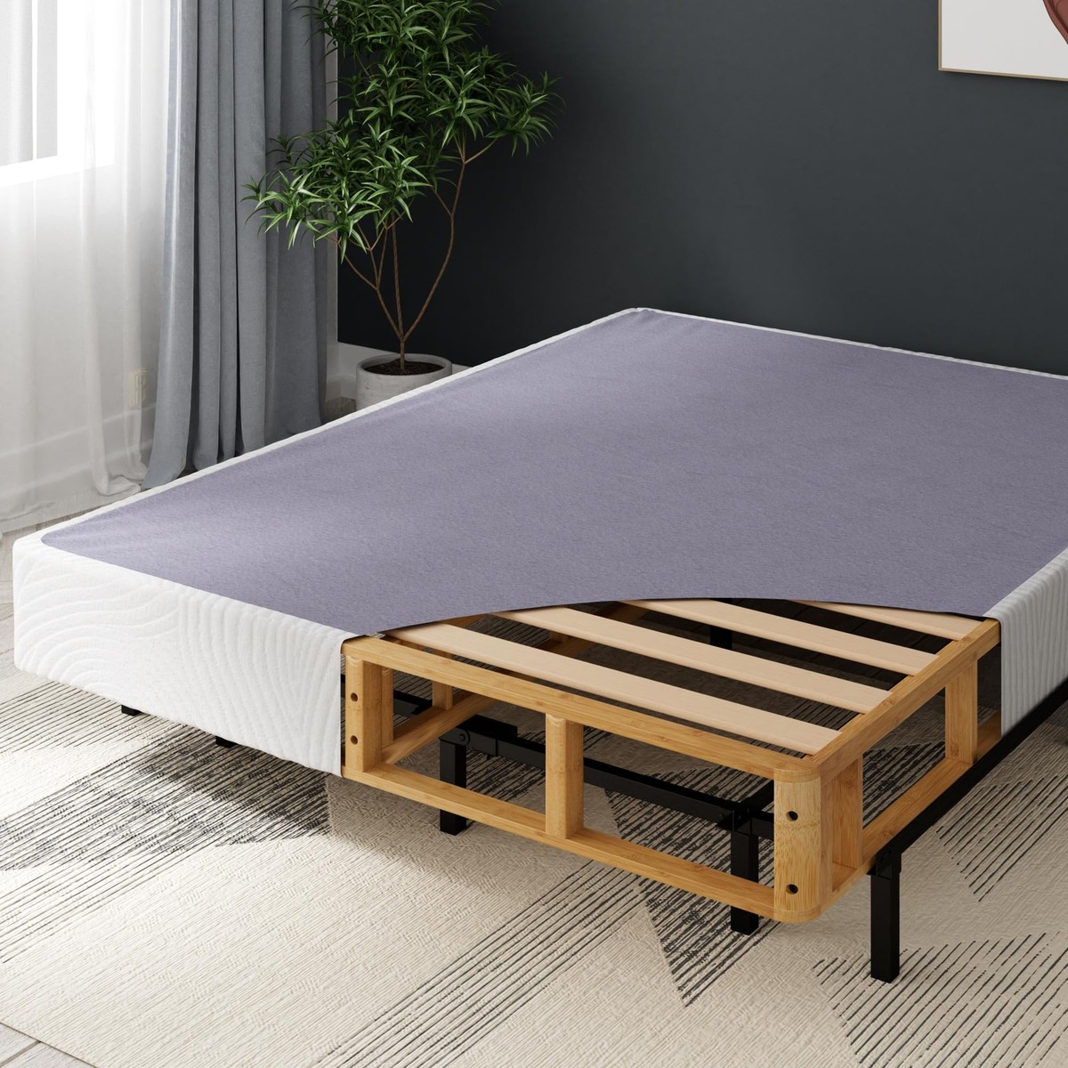 ZINUS Edgar 8 Inch Bamboo Box Spring Mattress Foundation Sturdy