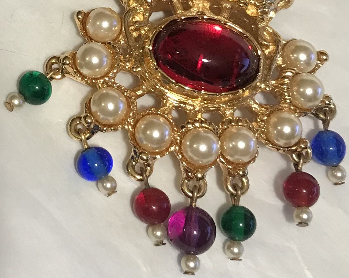 Kenneth J Lane KJL Mogul Jewels India Large Multi… - image 2