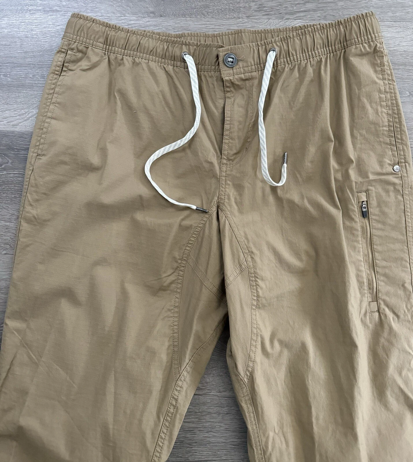vuori ripstop climber drawstring zip pocket straight leg pants