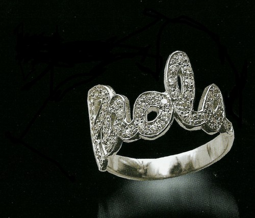 Anillo Mujer Banda Plata Pave Swarovski Hecho a Mano | eBay