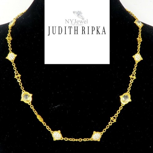 NYJEWEL Judith Ripka 18k Gold Double 
