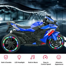 2025 Kids Ride On Dirt Bike 12V Electric Motorcycle 3 Wheels Child Light Music