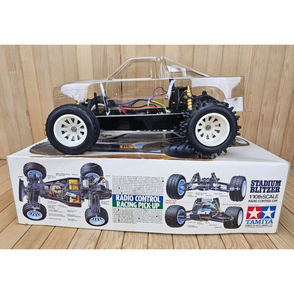 RARO Vintage 1992 Tamiya Stadium Blitzer 58106 + NUEVO Extras y NUEVO Cuerpo 50448 Foto 3 de 4