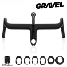 Carbon Fiber Integrated Handlebar with Omputer Mount Gasket Road Bike Bent Bar