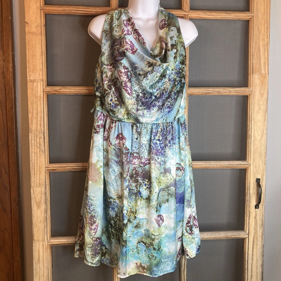 Vestido feminino LUX II azul forrado sem mangas tamanho 1X 19x40 - sem cinto - Imagem 2 de 4