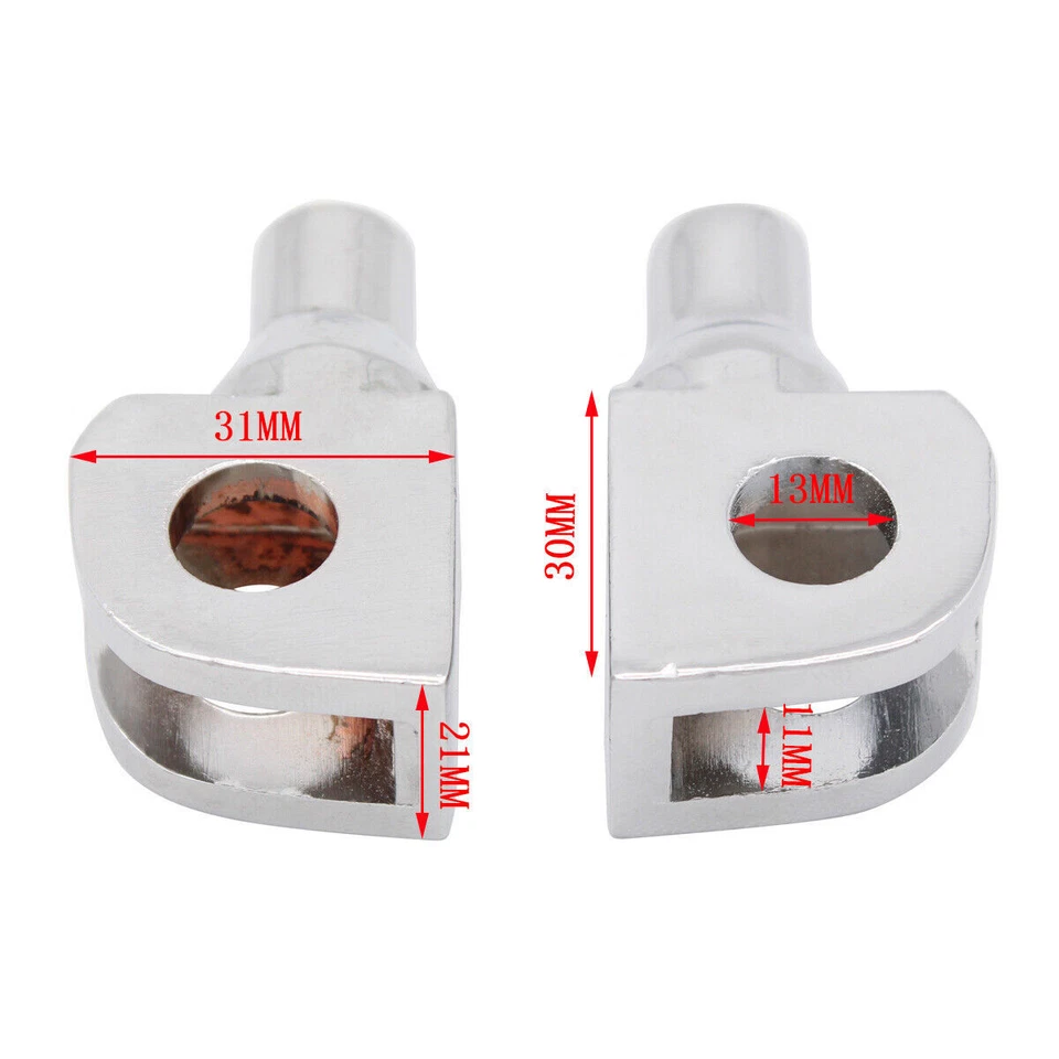 Front Foot Pegs Footrests For Kawasaki Vulcan 800 900 Custom 1500 A/B Z1000 - Image 3 of 4