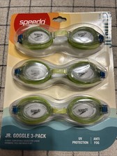 Speedo Jr. Goggle 3-Pack - Lime Green - Ages 6-14 Anti Fog UV Protection