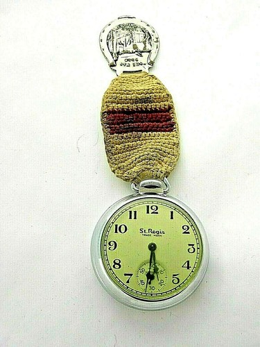 Vintage Green River Whiskey Advertising Watch Fob Ingraham St Regis Pocket Watch - Picture 2 of 10